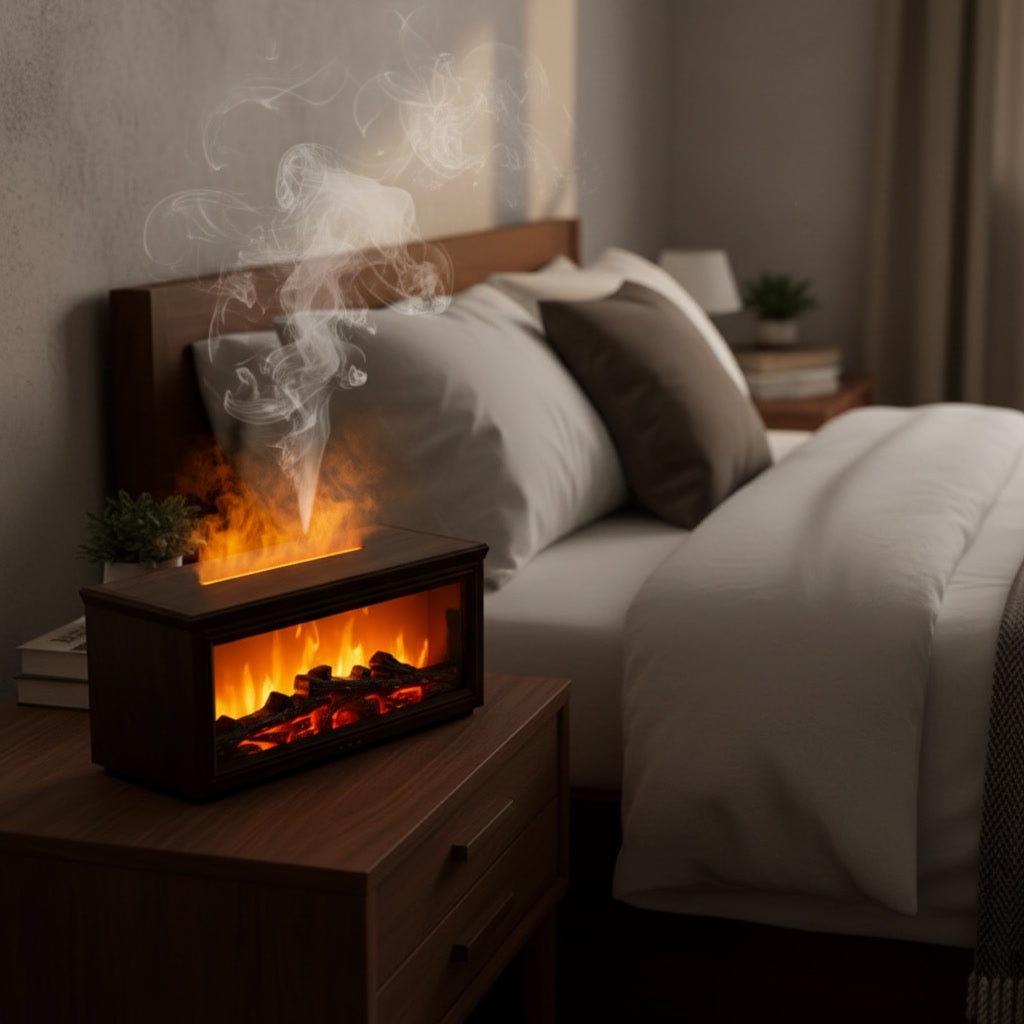 Aurimeo Aroma – Diffuseur d’Arôme Effet Cheminée